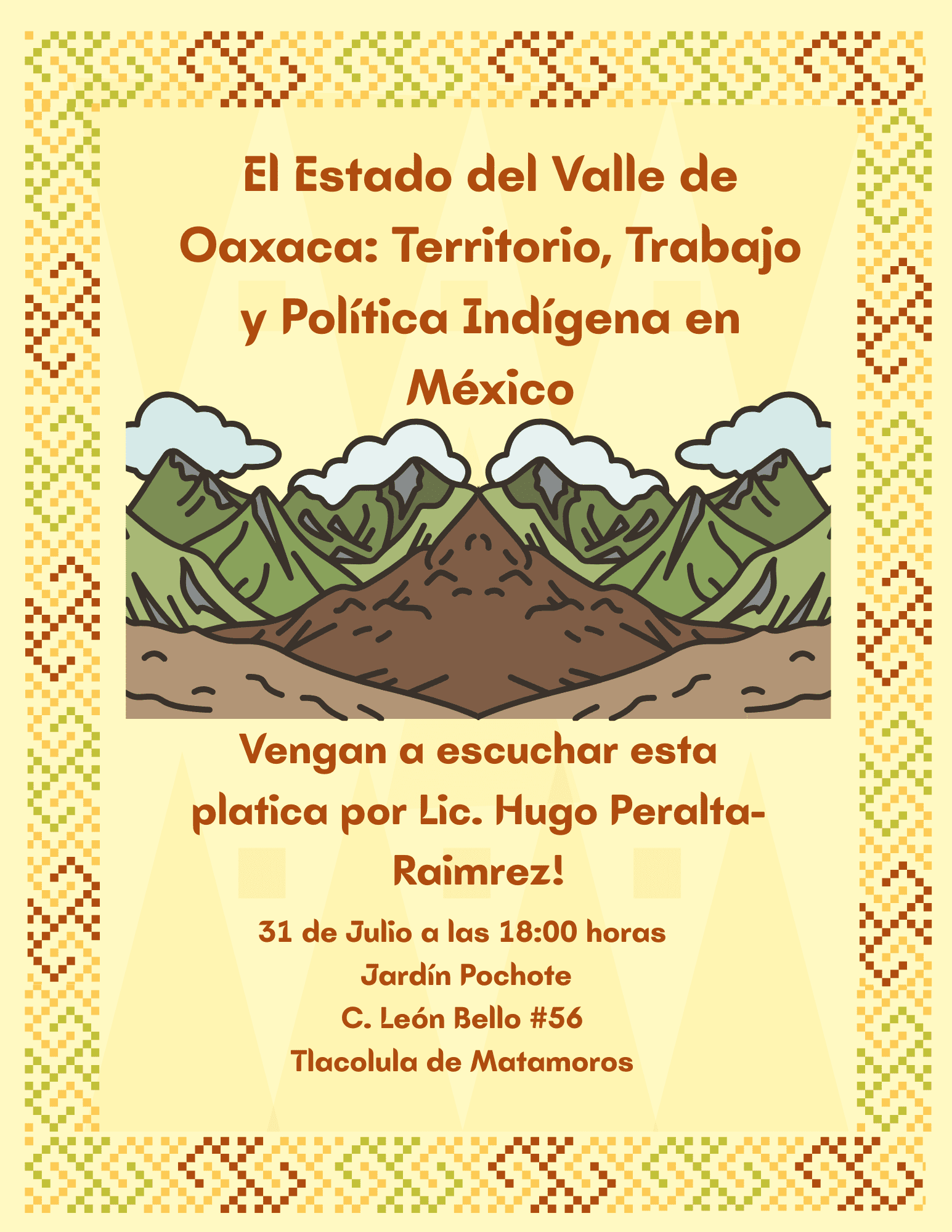 Poster for Hugo Peralta-Ramirez's talk